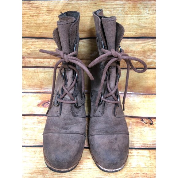 Sorel Joan of Arctic Brown Leather Nl2305-256 Booties Boots Womens 6 /37 (o7c) - Picture 2 of 10
